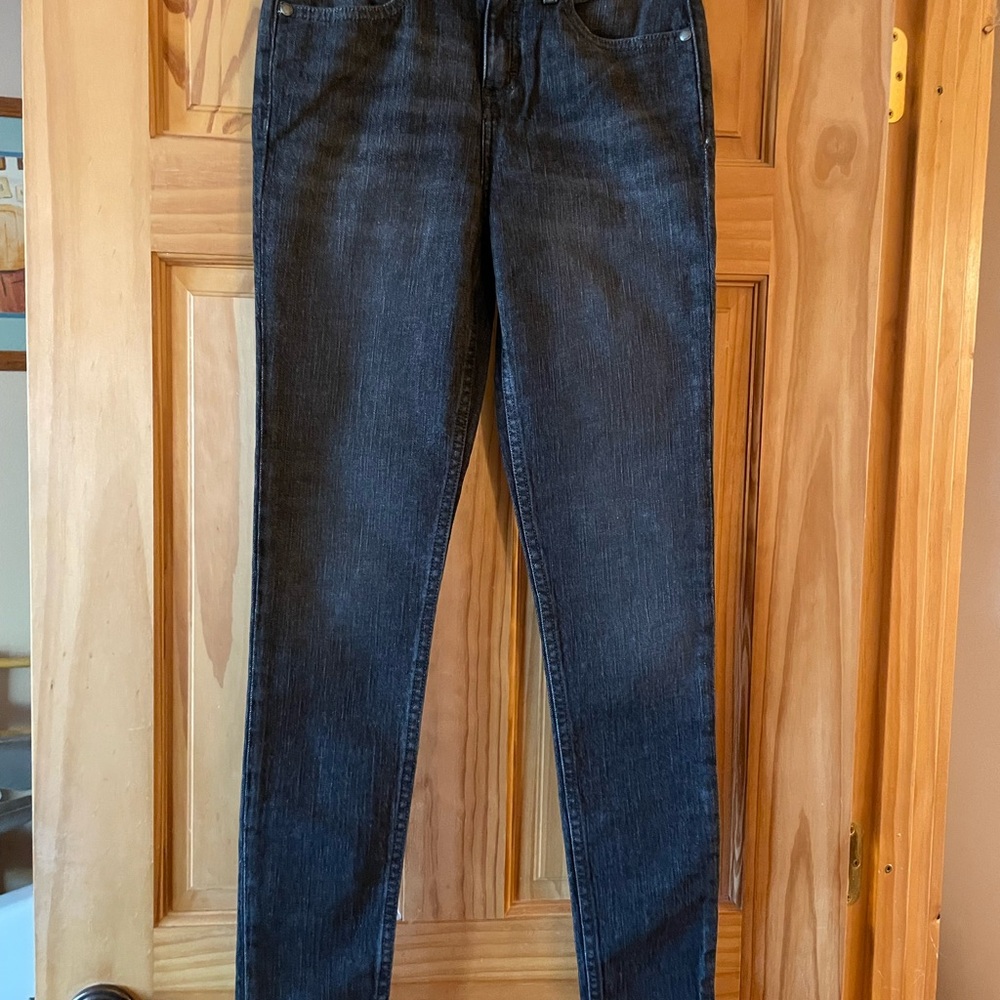 SMITH Women's Faded Black High Rise Jeans 25x32